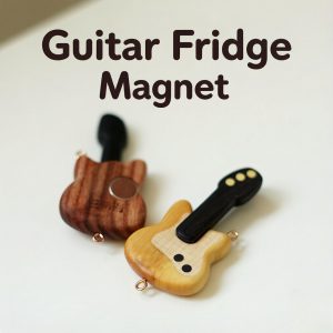 Small guitar refrigerator magnet